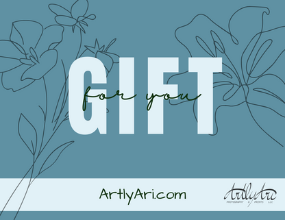 ArtlyAri Photography and Prints Virtual Gift Card