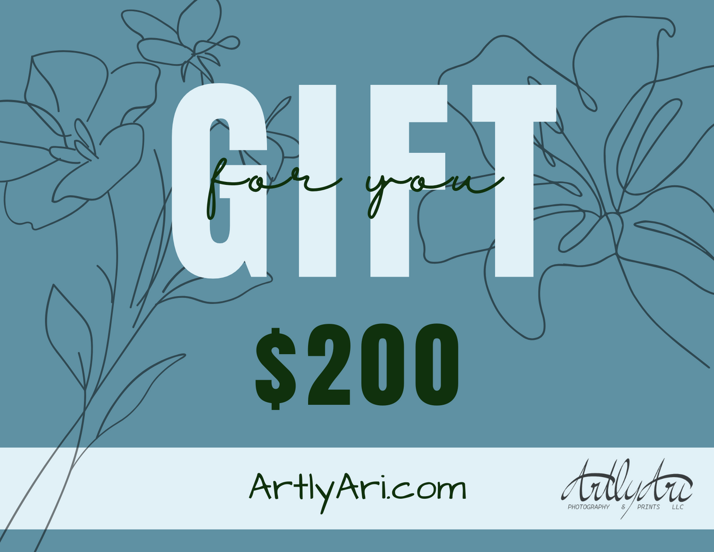 ArtlyAri Photography and Prints Virtual Gift Card